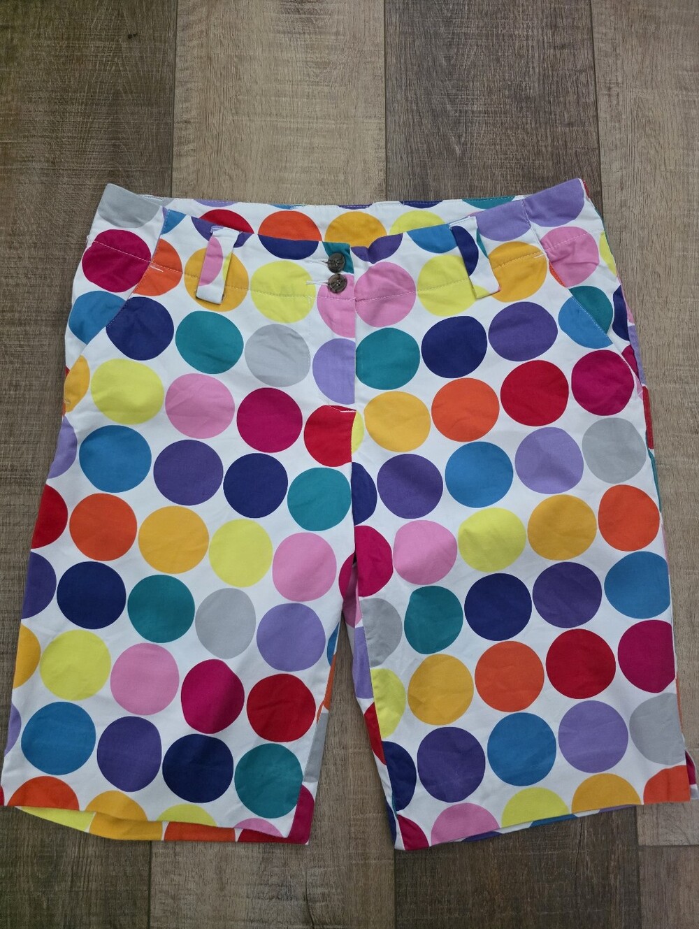 Loudmouth Golf - Womens Polka Dot Golf Shorts - Size 6
